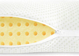 Mister Sandman Cuscino ergonomico 40X80 cm, Cuscino per il collo con federa in Aloe Vera, Cuscino in viscosa perfetto per chi dorme sulla pancia, sulla schiena e sul fianco, Cuscino in memory foam Cuscini ortopedici cervicali Naty Shop