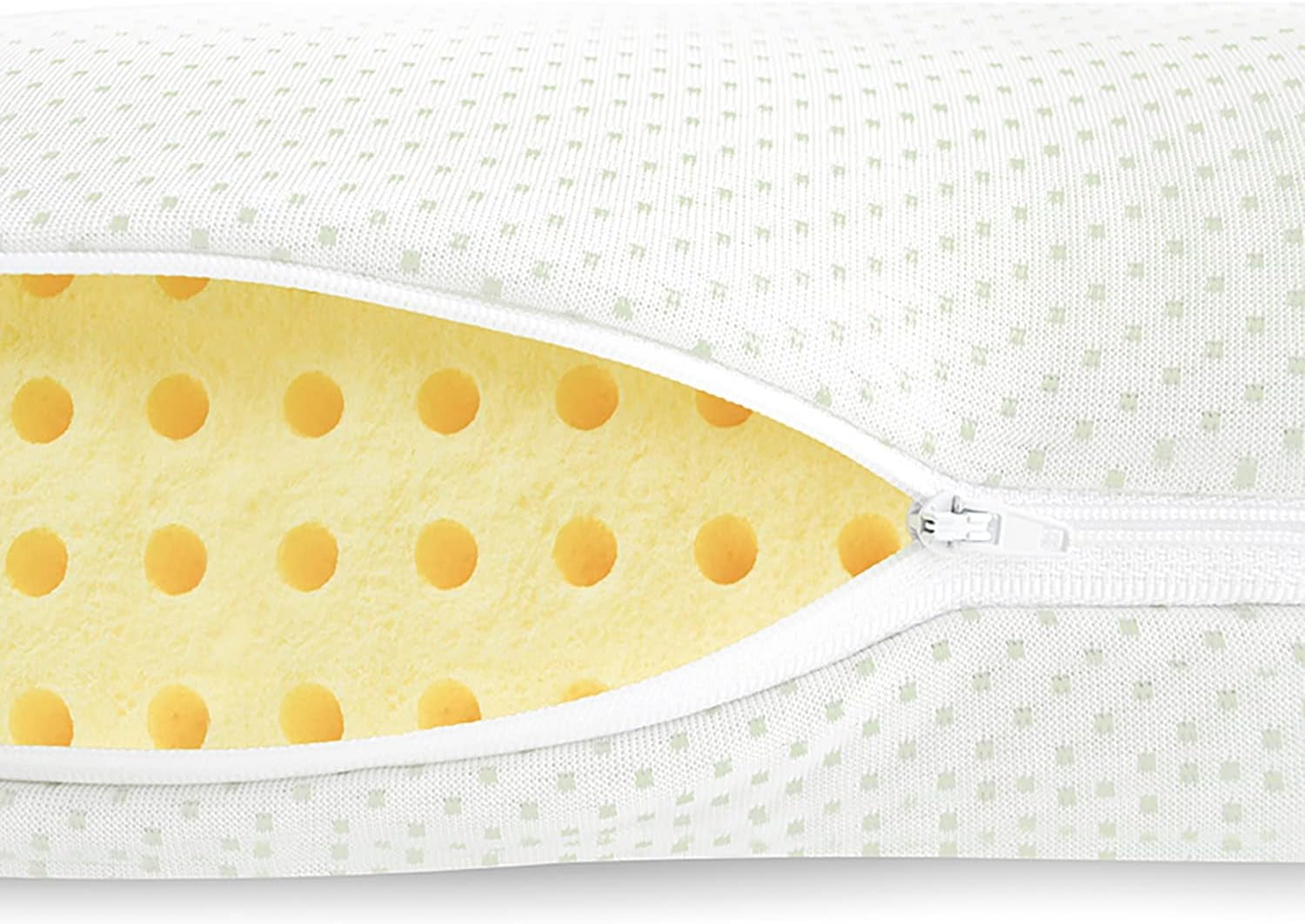 Mister Sandman Cuscino ergonomico 40X80 cm, Cuscino per il collo con federa in Aloe Vera, Cuscino in viscosa perfetto per chi dorme sulla pancia, sulla schiena e sul fianco, Cuscino in memory foam Cuscini ortopedici cervicali Naty Shop