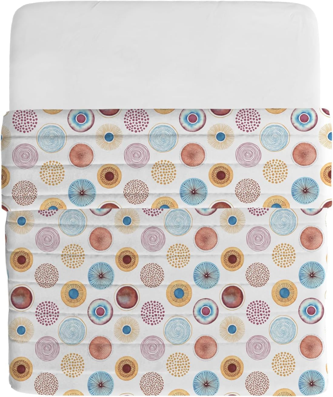 Biancheria da letto italiana trapunta basic estiva, microfibra stampata, 250X240Cm, a cerchio Trapunte e Trapunte Naty Shop