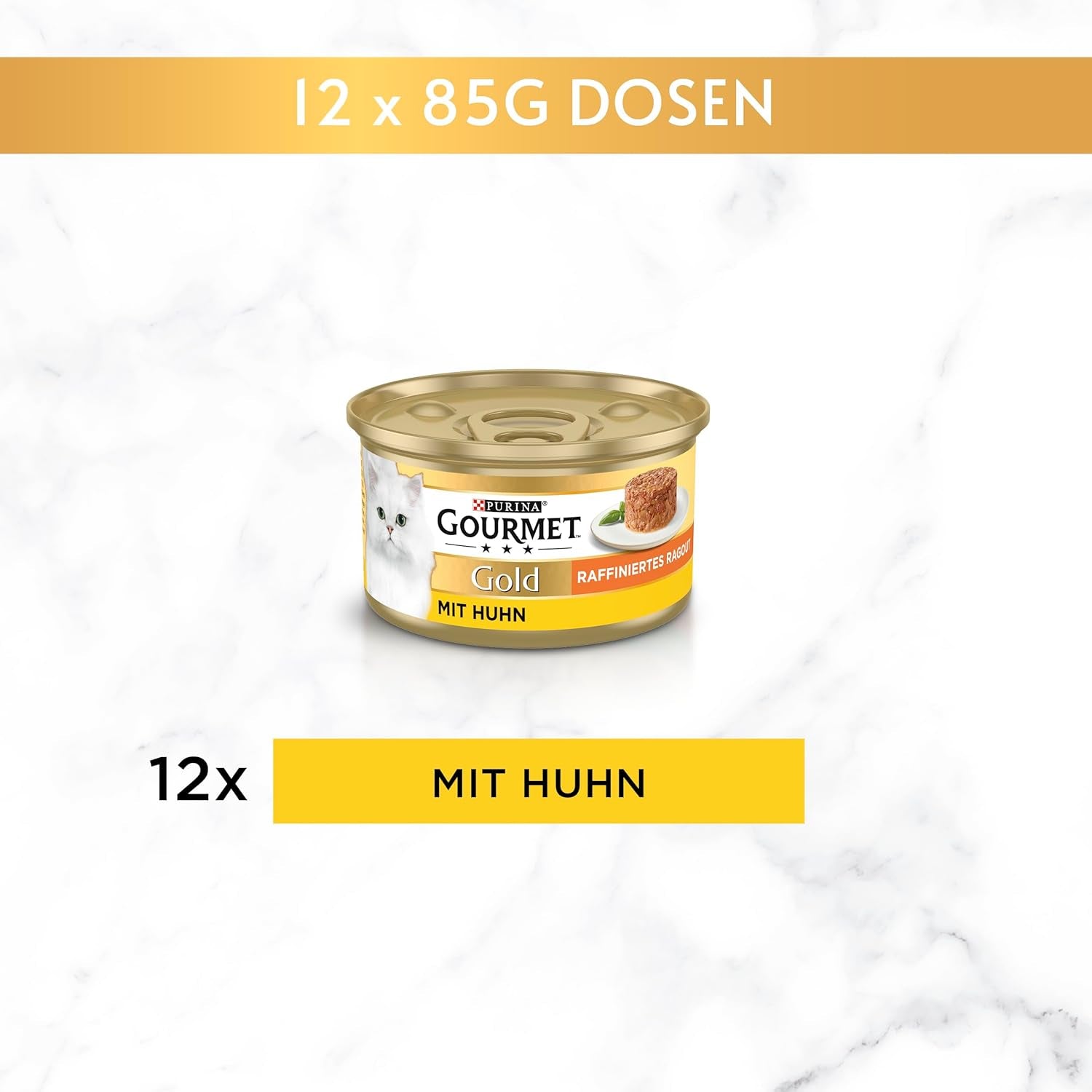 Gourmet Gold Raffinato Ragù Di Pollo Cibo Umido Per Gatti Confezione Da 12 (12 X 85 G)