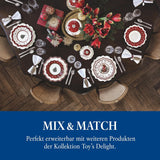 Villeroy & Boch - Toy's Delight Set per sughi, 4 pezzi, Piatto da portata con ciotole, Set di ciotole per sugo di Natale, Decorazione da tavola giocattolo, Vassoio da portata, Ciotole, Stoviglie natalizie, Porcellana Premium
