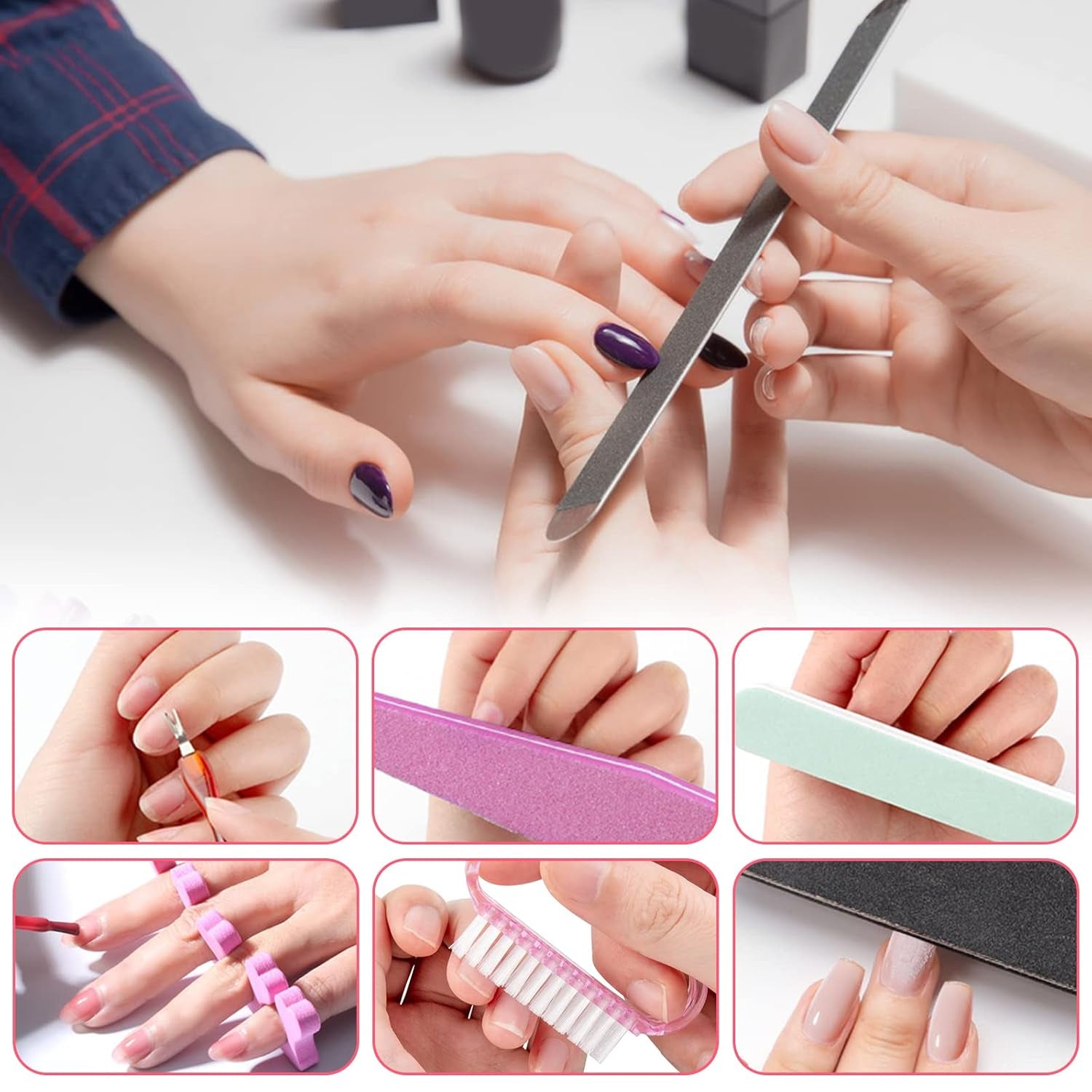 Set di spilli e decorazioni per nail art, Set di accessori per decorazione nail art, 15 pezzi di pinsel, 5 adesivi in ​​rilievo, 5 penne a punti, strasssteine ​​​​Nägel, ultra-colori paillette di gel per unghie artistiche