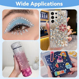 Harz Strasssteine ​​​​4200 pezzi strass Kristalle 1Mm-5Mm Gemischte Kinder Bastelsachen Kit con strass con picking Pinzette e Stift Für DIY Nägel Kleidung Kunsthandwerk Gemischt Becher Party (A)