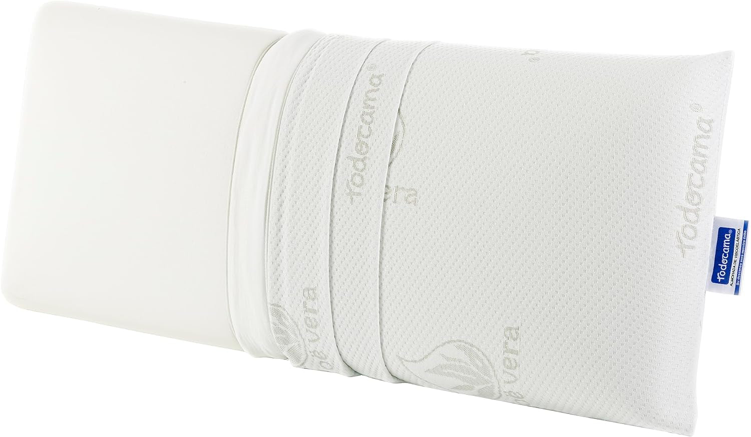 Todocama - Cuscino memory, aloe vera, 2 pezzi, 70 cm, bianco Cuscini standard Naty Shop