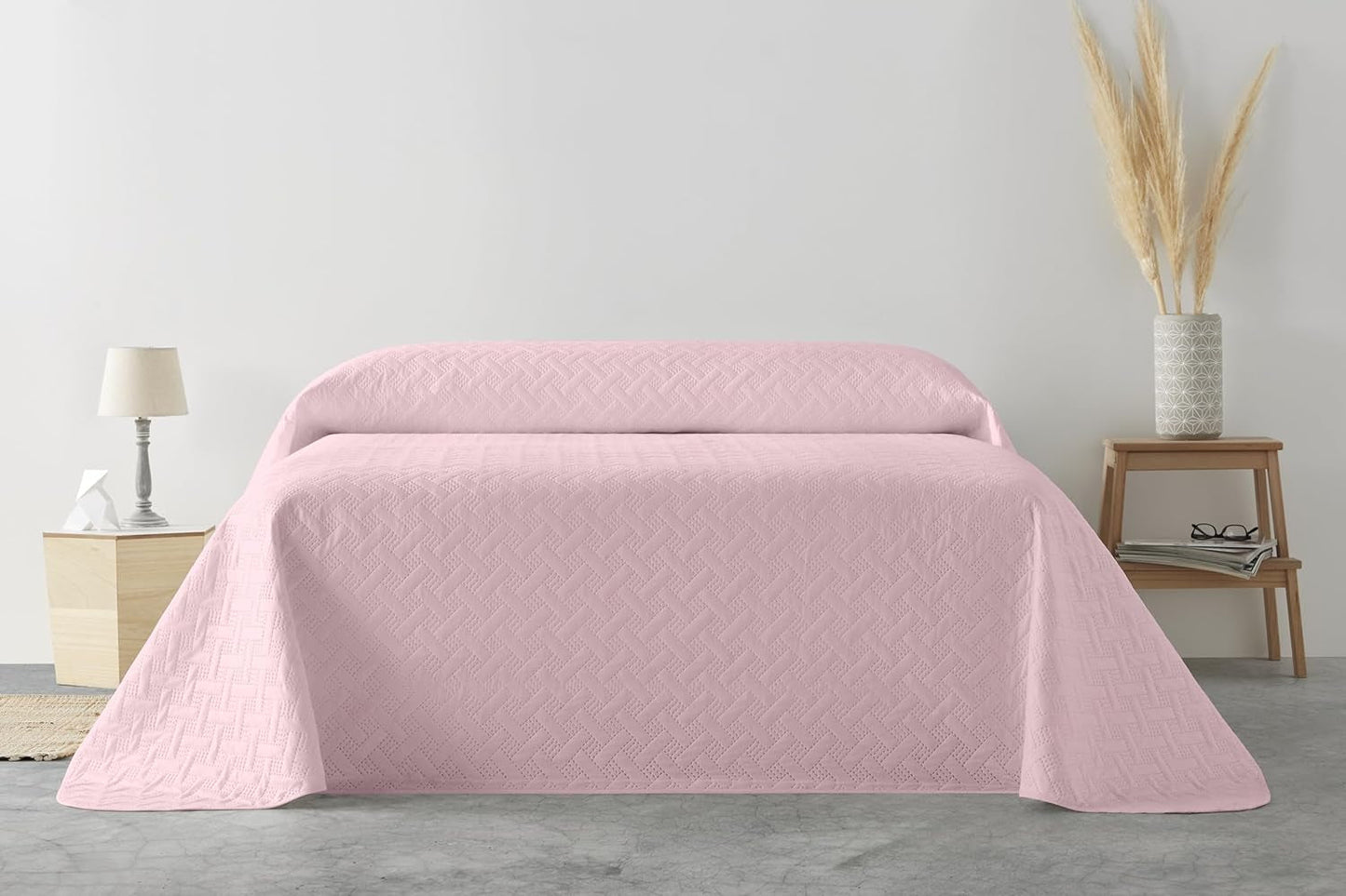 LISO - Copriletto per 105 cm - Copriletto Bouti - Primavera ed Estate - 200X260 cm - Letti e coperte rosa Besuche den Degrees home-Store