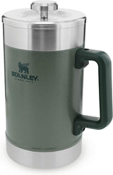Pressa per caffè STANLEY Classic Stay Hot 1,4 L Hammertone Green - Mantiene il caffè caldo per 4 ore - Deposito minimo - Pressa per caffè integrata in acciaio inossidabile - Senza BPA - Lavabile in lavastoviglie