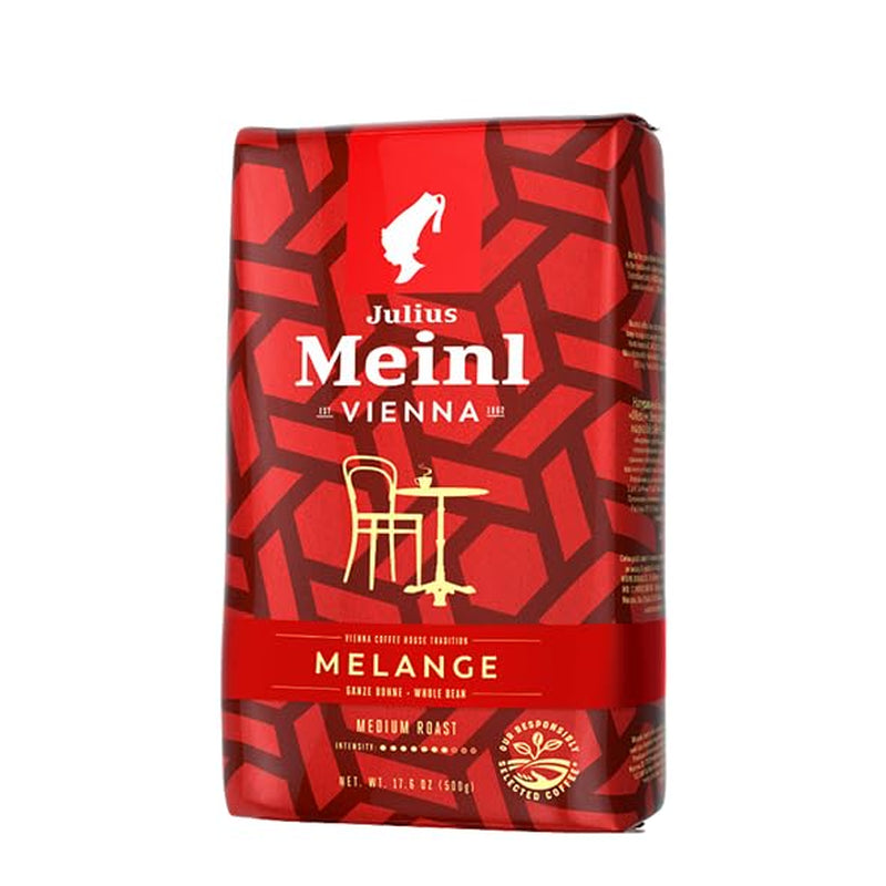 Vienna Melange - 500g di cereali integrali | Miscela classica di caffè viennese | Caffè aromatico ottenuto da chicchi 100% Arabica Ideale per macchine da caffè superautomatiche e macchine per espresso