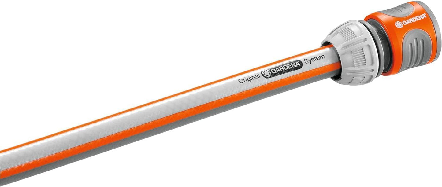 Connettore per tubo Gardena da 13 mm (1/2 pollice) e 15 mm (5/8 pollice): connettore a innesto per l'estremità del tubo, rientranze per il serraggio, facile montaggio, in scatola (18215-20)