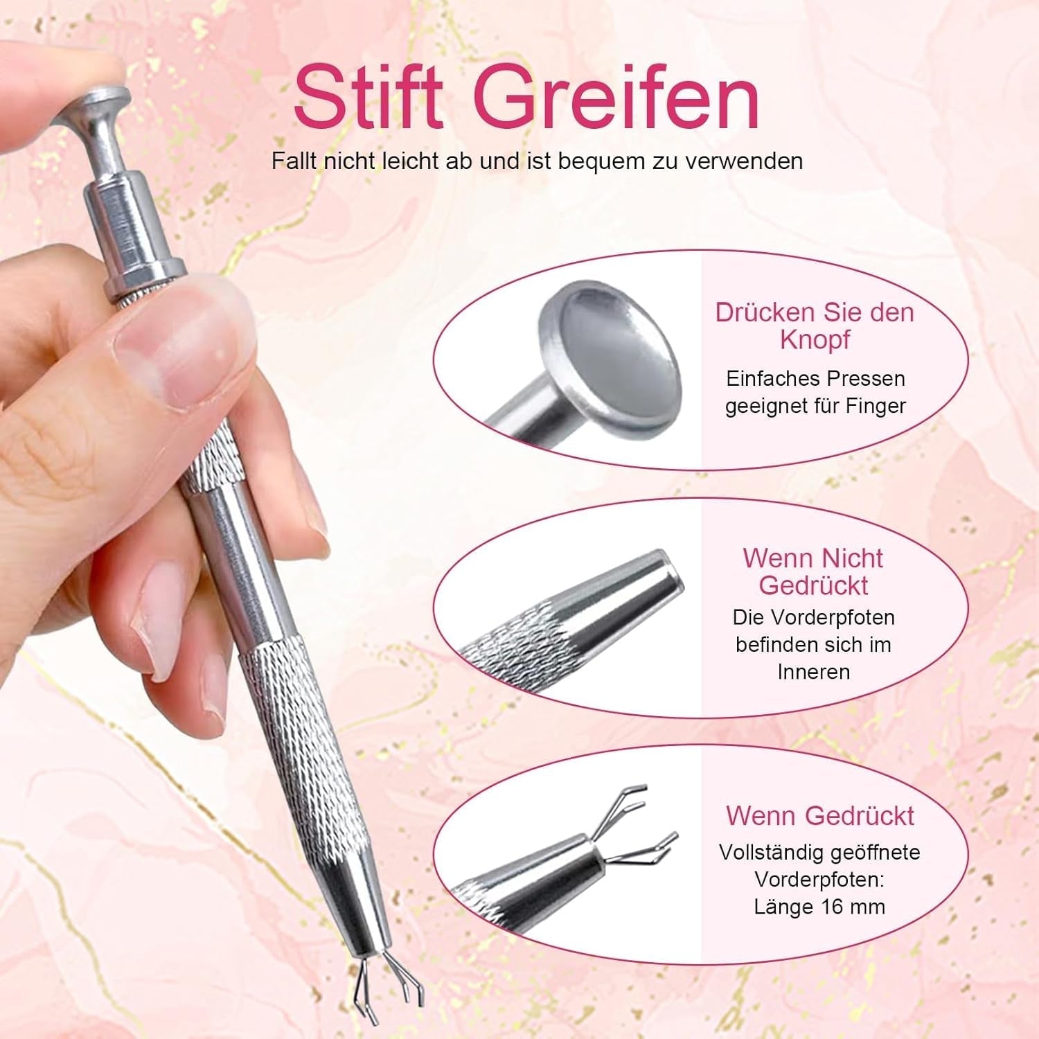 100 Stk Nail Art Schwamm con metallo, decorazioni per unghie, Baby Boomer, opera di rendering con blocchi di greifer, manicure gradiente Nail Art Schwamm, per set di pin, Nägel, decorazioni per unghie design