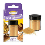 Günthart Backdecor Gold Powder - Glitter commestibili, colorante alimentare, glitter per bevande - Piccoli glitter con polvere d'oro per gli appassionati di pasticceria, 1 confezione (1 x 7 g)