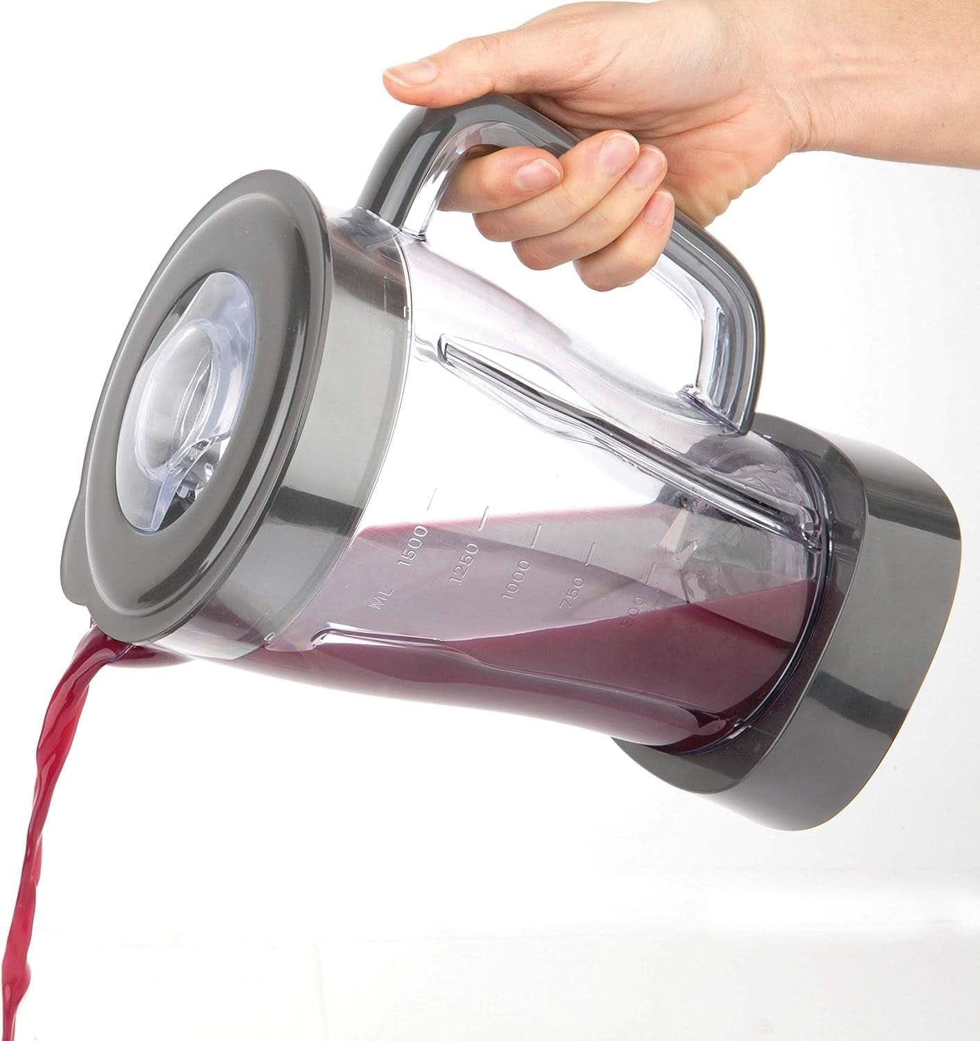 BLACK+DECKER Impastatrice | 500 W | 2 velocità | Funzione impulso | Tappeto in vetro | 1,5 l | Edelstahlmesser Mit 4 Klingen | Herausnehmbar Und Leicht Zu Reinigen | Weiß und Grau Cucina Naty Shop