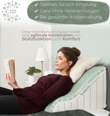 Cuscino da lettura per letto e divano, comodo cuscino per la schiena con memory foam, cuscino antireflusso utilizzabile come cuscino da letto, schienale o testiera, comodo cuscino da letto come piacevole supporto per la schiena
