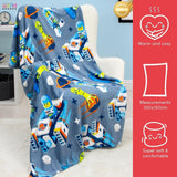 Coperta in pile ufficiale LEGO® City di Character World, morbidissima, calda coperta blu, design Cityspace, perfetta per la camera da letto, il campeggio e per dormire, letti e coperte da 100 x 150 cm Besuche den Character World-Store
