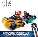 Go-Kart LEGO City con piloti, set di 2 minifigure di piloti e auto da corsa, macchinine giocattolo per ragazzi e ragazze di 5 anni, regalo divertente per bambini 60400 Set da costruzione Besuche den LEGO-Store