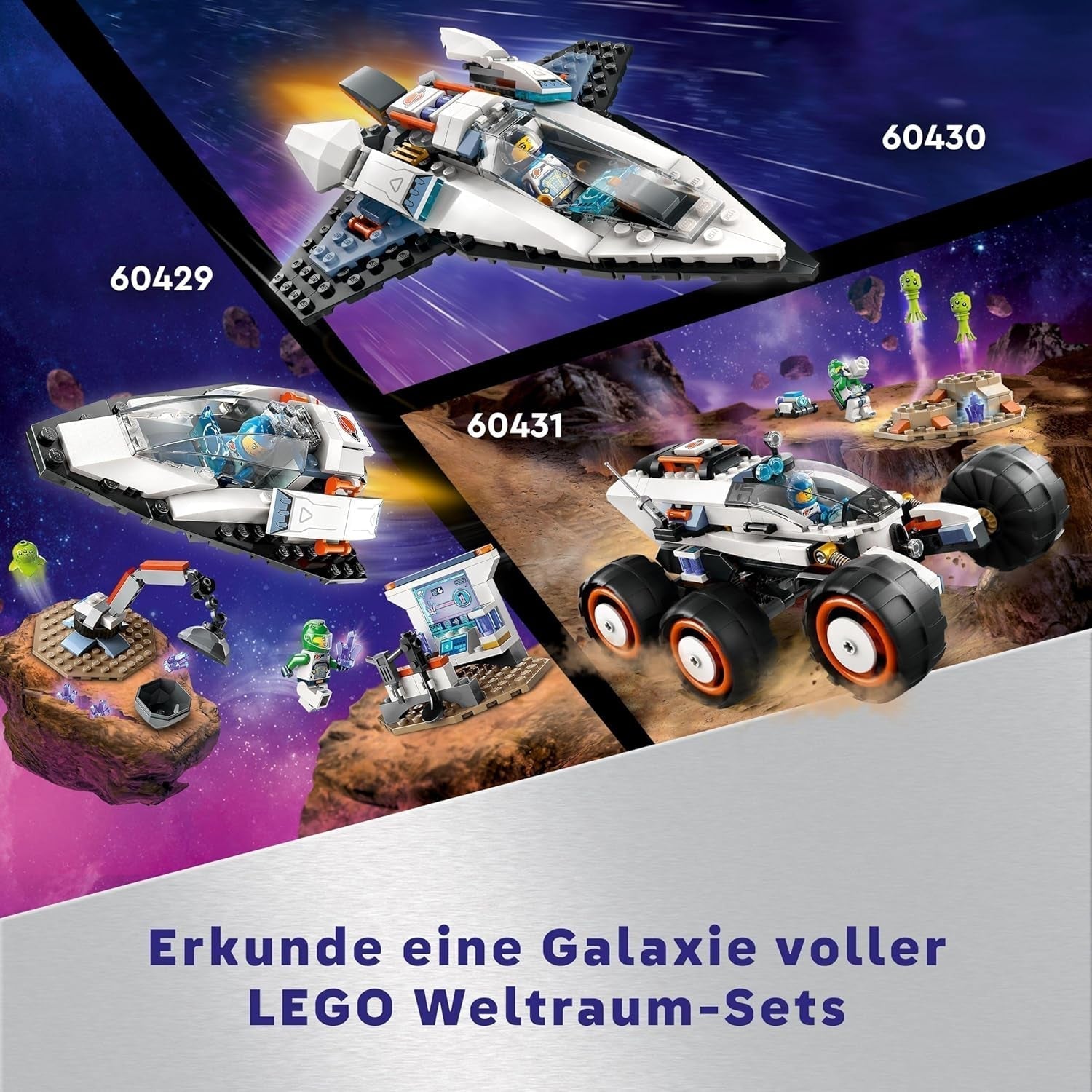 Astronave LEGO City, giocattolo spaziale Space Shuttle da costruire per bambini, ragazzi e ragazze dai 6 anni, set con il personaggio dell'astronauta 60430 Set da costruzione Besuche den LEGO-Store
