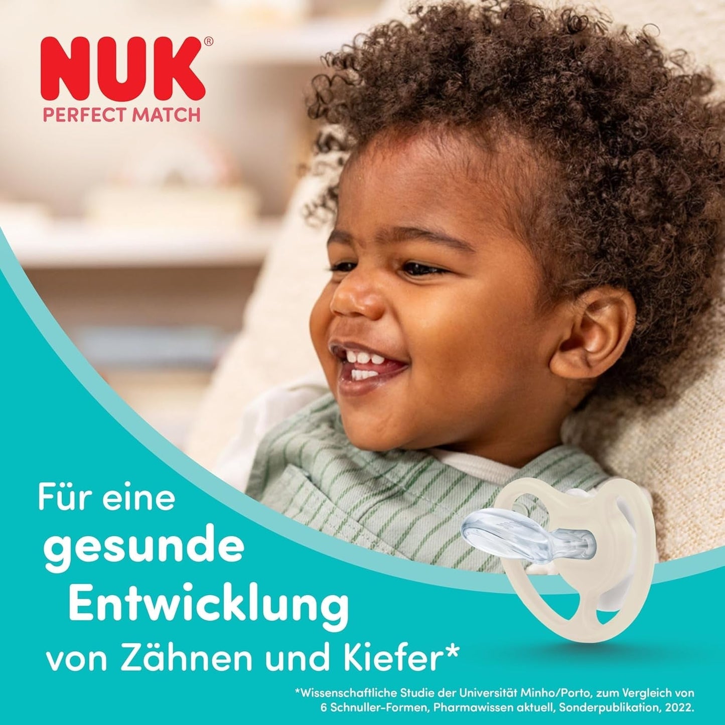 Ciucci NUK Perfect Match per neonati | 6-18 mesi | Ciucci ortodontici che favoriscono la circolazione dell'aria e prevengono le eruzioni cutanee causate dalla saliva | 95% di accettazione da parte dei bambini** | Disney Winnie the Pooh | Confezione da 2