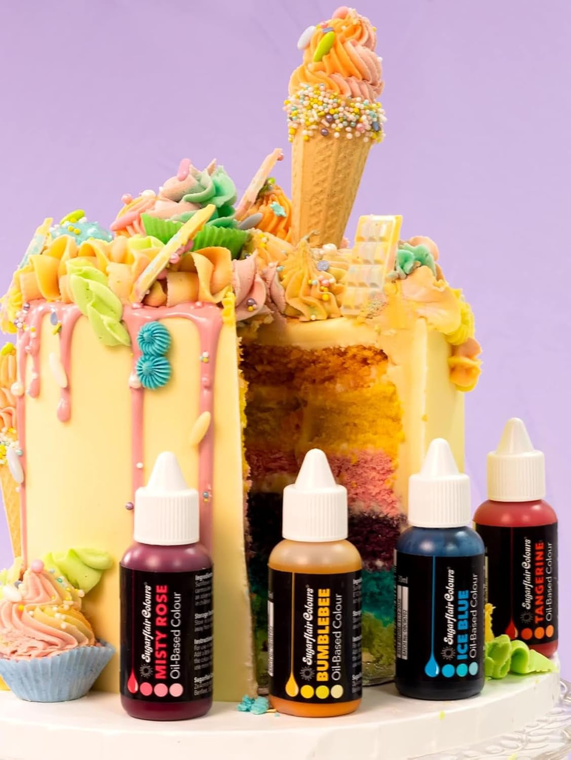 Colorante alimentare a base di olio Sugarflair Pastel Mixer, bianco - Colorante alimentare per cioccolato, crema al burro, pasta di zucchero e tutti gli ingredienti alimentari liposolubili - 30 ml