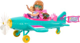Barbie Chelsea Aereo Bambola e Playset - Bambola Pilota, Aereo, Maniglia e Accessori per Storia, Ruote ed Eliche con Gamba a Fiore, Età 3+, HTK38 Naty Shop Dolls Titolo predefinito