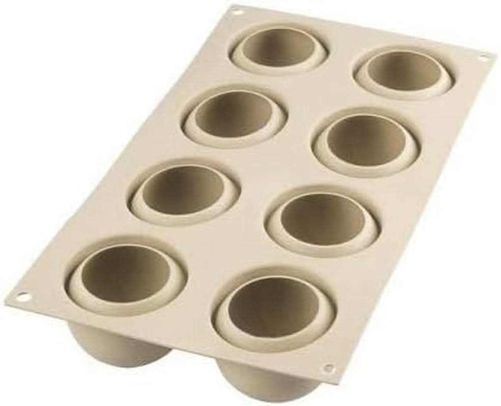 Silikomart, Stampo per Torte Tartufo in silicone, 8 Porte Singole, Ø 62 H 52 mm Cucina Naty Shop