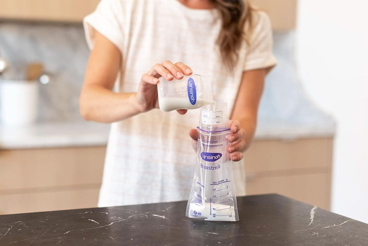 Sacchetti per la conservazione del latte materno Lansinoh, 25 pezzi Accessori per Alimentazione e Allattamento Bebe Naty Shop