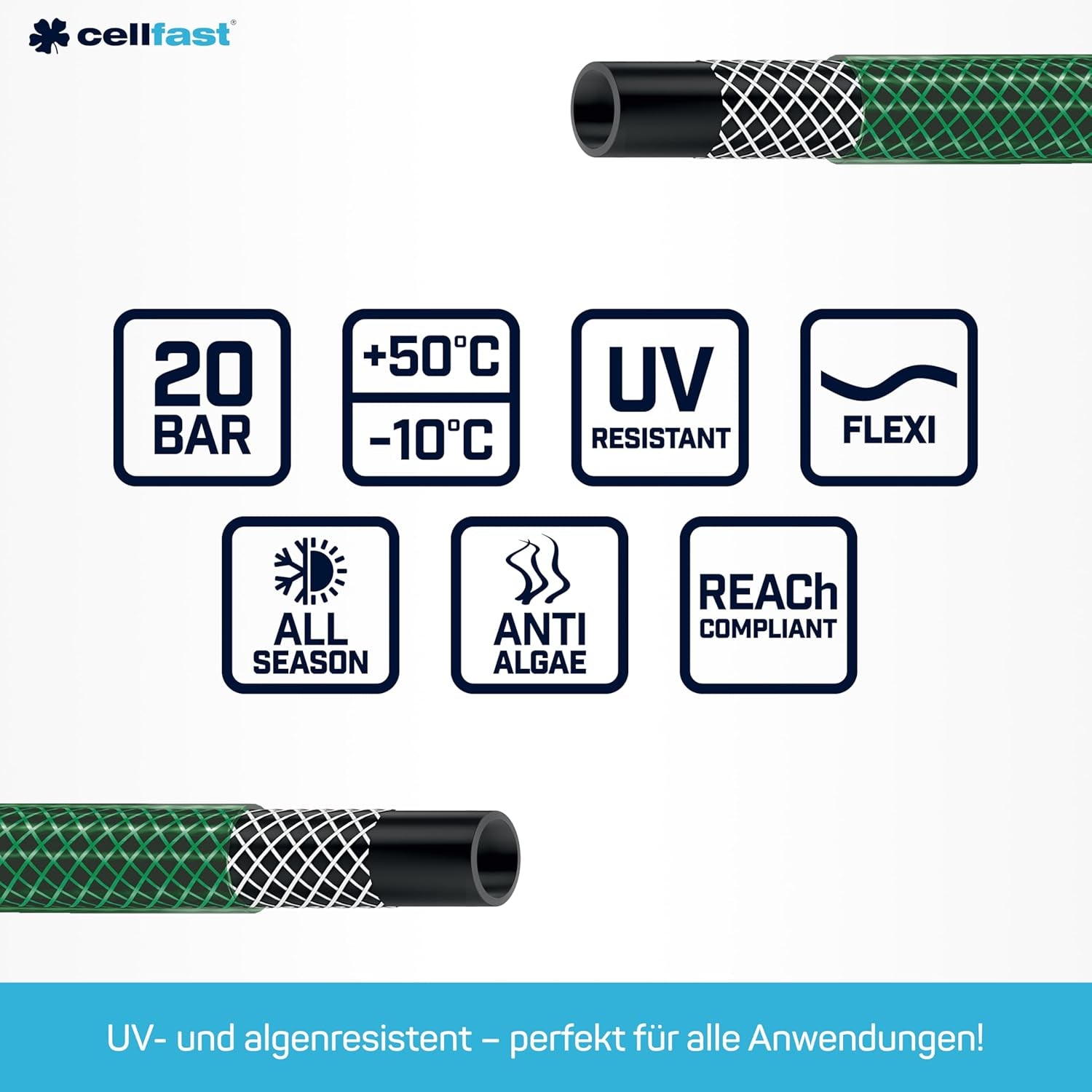 Set irrigatore CELLFAST, Irrigatore da giardino, Irrigatore da prato per fiori e piante, Connessione rapida, Economico