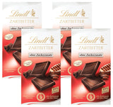 Cioccolato fondente senza zuccheri aggiunti | Tablet 100g | I migliori con il 55% di cacao, senza glutine | Chocolate bar | Set regalo al cioccolato (confezione da 4)
