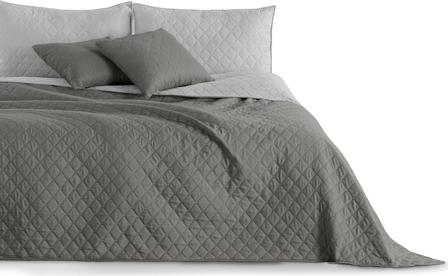 Decoking Copriletto 200 X 220 Cm Grafite Antracite Grigio Argento Copriletto double face di facile manutenzione Axel Beds and Blankets Besuche den DecoKing-Store Axel Stahl Silver 200 X 220 Cm