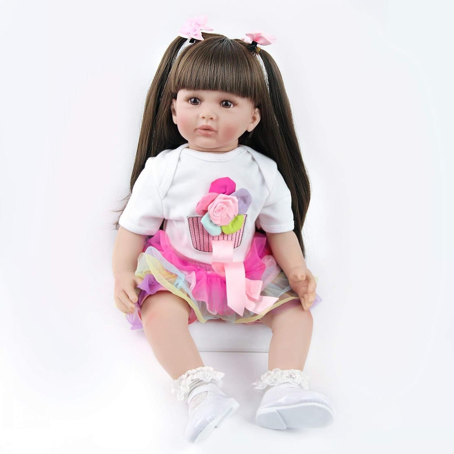 ZIYIUI Bambole Reborn da 24 Pollici, Bambole Reborn Realistiche con Corpo Morbido, Bambole Reborn Fatte a Mano da 60 cm, Regali di Natale
