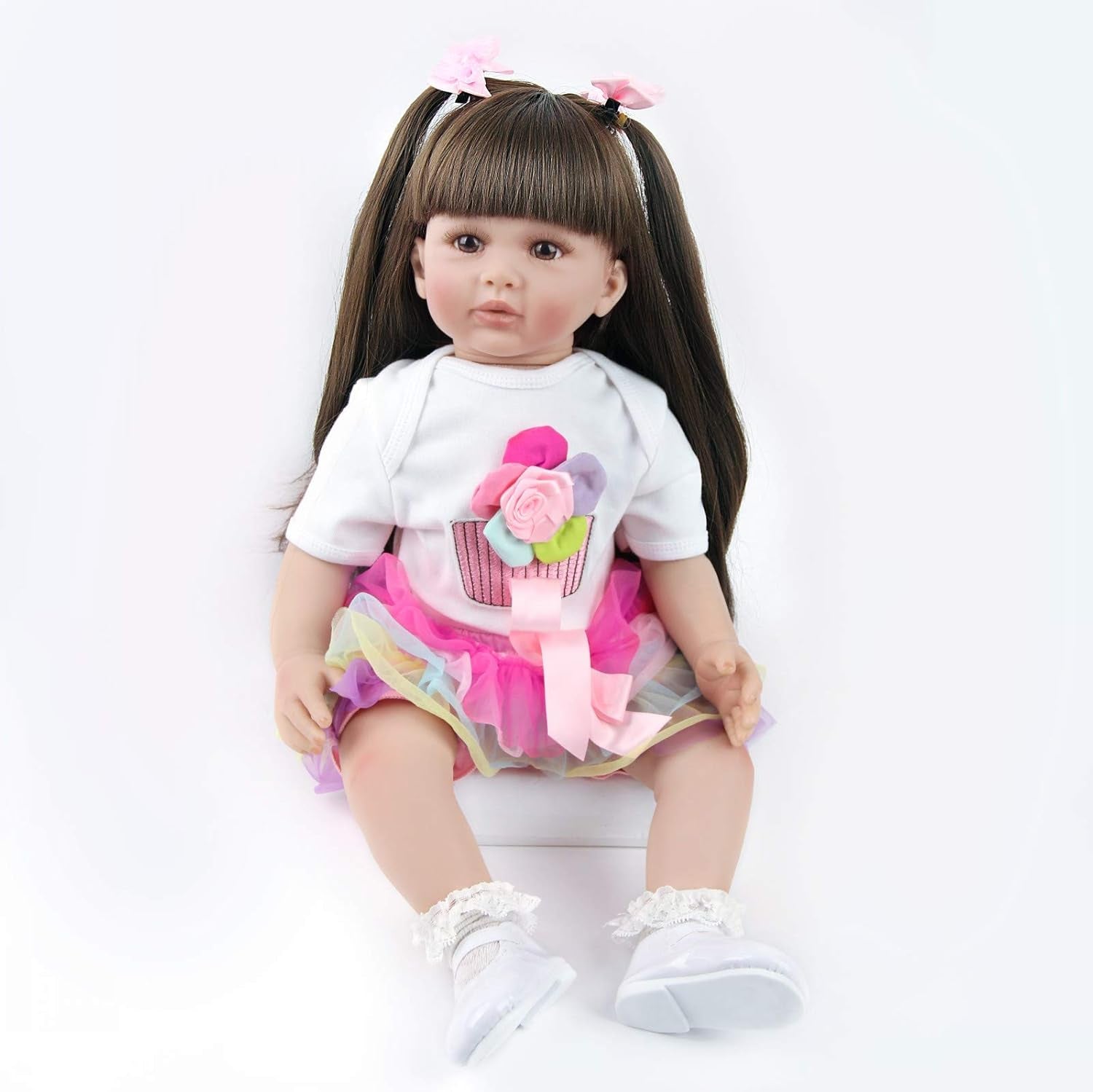 ZIYIUI Bambole Reborn da 24 Pollici, Bambole Reborn Realistiche con Corpo Morbido, Bambole Reborn Fatte a Mano da 60 cm, Regali di Natale
