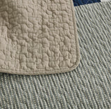 Collezione Chezmoi Addy Set trapunta patchwork Cotone prelavato Leggero Reversibile Per tutte le stagioni Oversize 3 pezzi Blu marino Bianco Grigio Talpa Trapunte e trapunte scozzesi Naty Shop