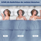 SAHEYER cuscino ortopedico cuscino di supporto per il collo cuscino per la testa, cuscino ergonomico per il collo cuscino per chi dorme sul fianco 60 X 40 X 13/11 cm cuscino in memory foam per chi dorme sul fianco, schiena e stomaco Cuscini ortopedici cervicali Naty Shop