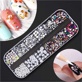 Kalolary Fiori secchi per unghie Farfalla Paillettes Smalto per unghie Adesivi per unghie Pinzetta Pietre per unghie Strass per unghie Matita per unghie 3D Decorazioni fai da te