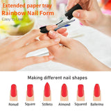 100 Pezzi Modelli per Nail Art Modelli per Modellare Autoadesivi con 4 Fogli Cuscinetti per Unghie Adesivi Trasparenti e 3 Lime per Unghie Accessori per Estensione Unghie in Gel per Unghie Artificiali