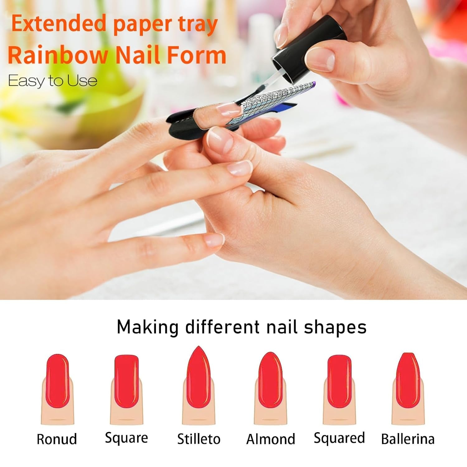 100 Pezzi Modelli per Nail Art Modelli per Modellare Autoadesivi con 4 Fogli Cuscinetti per Unghie Adesivi Trasparenti e 3 Lime per Unghie Accessori per Estensione Unghie in Gel per Unghie Artificiali