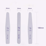 Set di 3 lime per unghie, lime per unghie per unghie in gel, accessori per unghie in gel resistenti all'usura e lavabili, lime per unghie professionali 100/180 con 3 forme, bianco