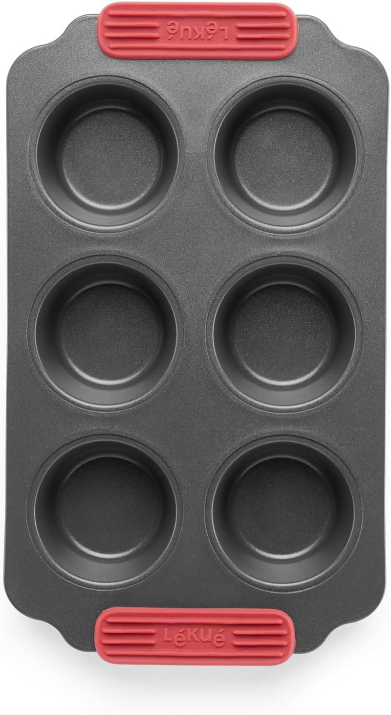 Lékué Muffin-Backform, Antihaftbeschichte, Metall, 6 Mulden Stampi e teglie Naty Shop
