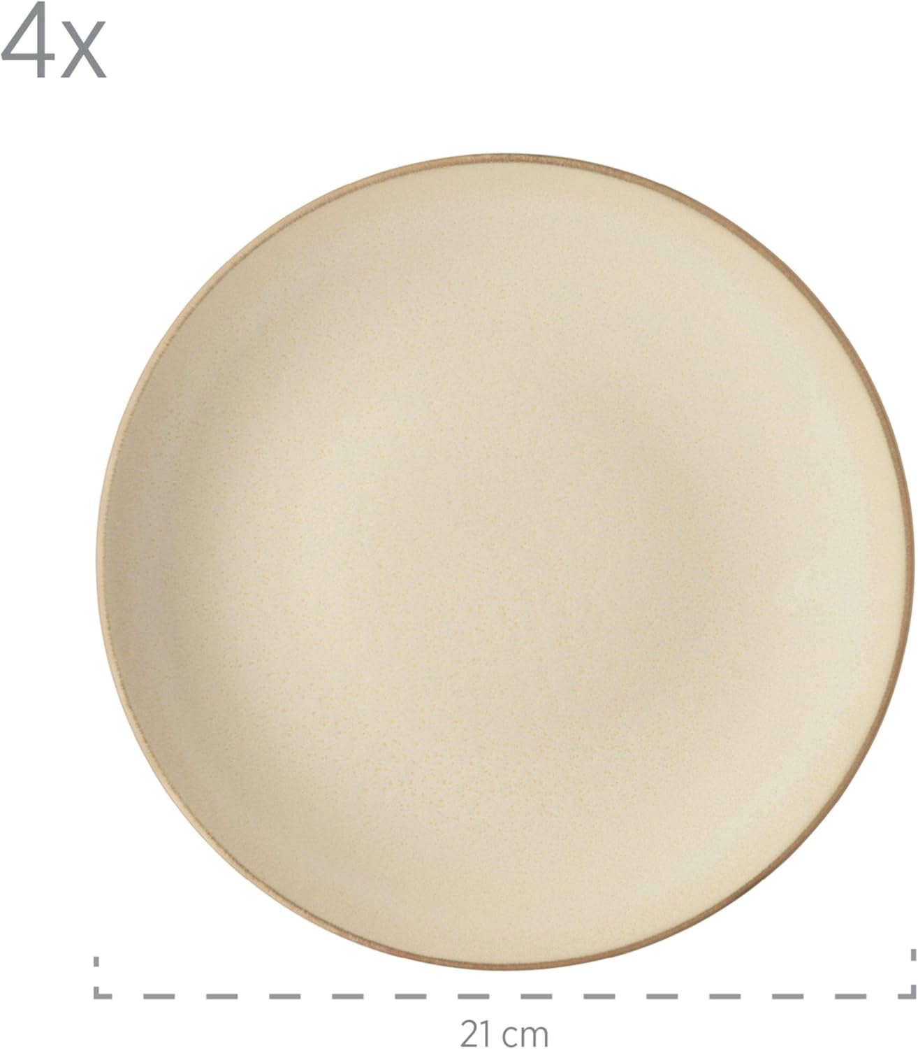 MÄSER 931736 servizio di stoviglie per 4 persone in look vintage mediterraneo, servizio combinato con 16 pezzi in grigio sabbia, ceramica, grigio sabbia