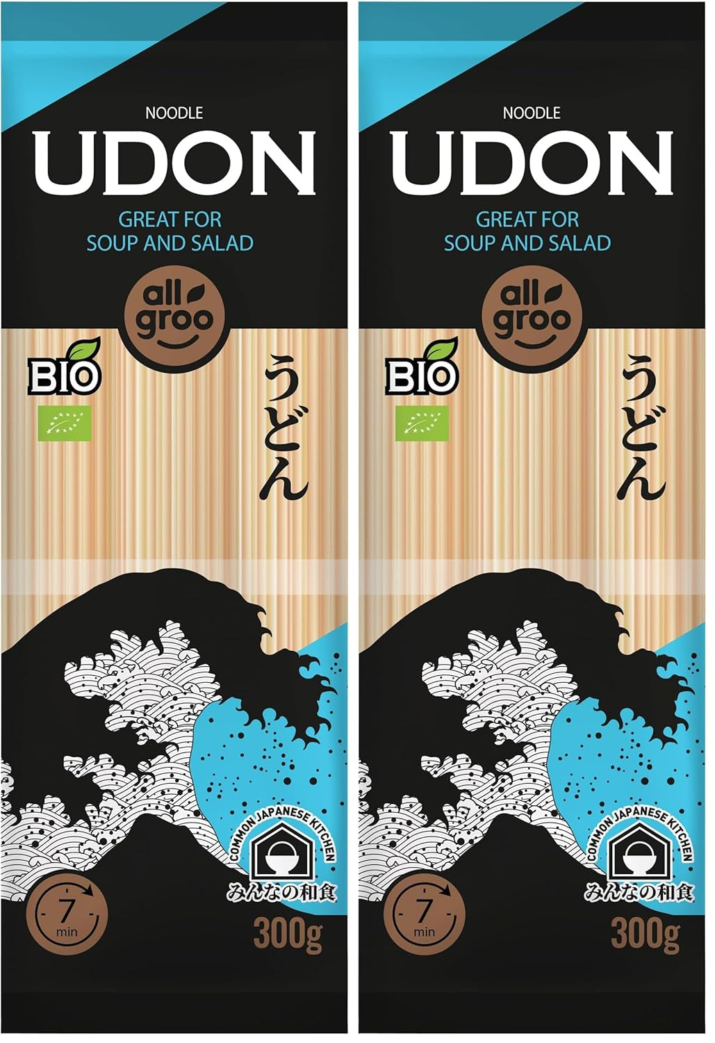 Allgroo Tagliatelle di grano biologico, Udon, CN-BIO-154-1 x 300g