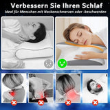 Cuscino in memory foam Cuscino per collo Cuscino ortopedico - Design ergonomico Forma cava Per chi dorme sul fianco, sulla schiena e sullo stomaco Cuscini ortopedici cervicali grigi Naty Shop