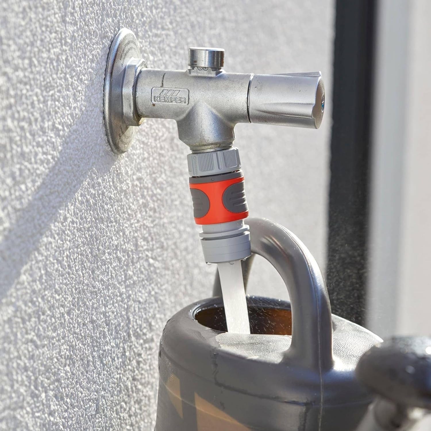 Adattatore per aeratore Gardena: Aeratore per acqua del rubinetto senza spruzzi, da collegare al connettore del rubinetto Gardena, per un flusso d'acqua delicato, aerato e concentrato (2905-26)