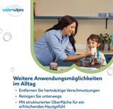 Salviettine umidificate WaterWipes Sensitive+ per neonati e bambini piccoli, 720 pezzi (confezione da 12), pulizia 3 in 1, cura, protezione, 99,9% acqua, detergente strutturato, senza profumo