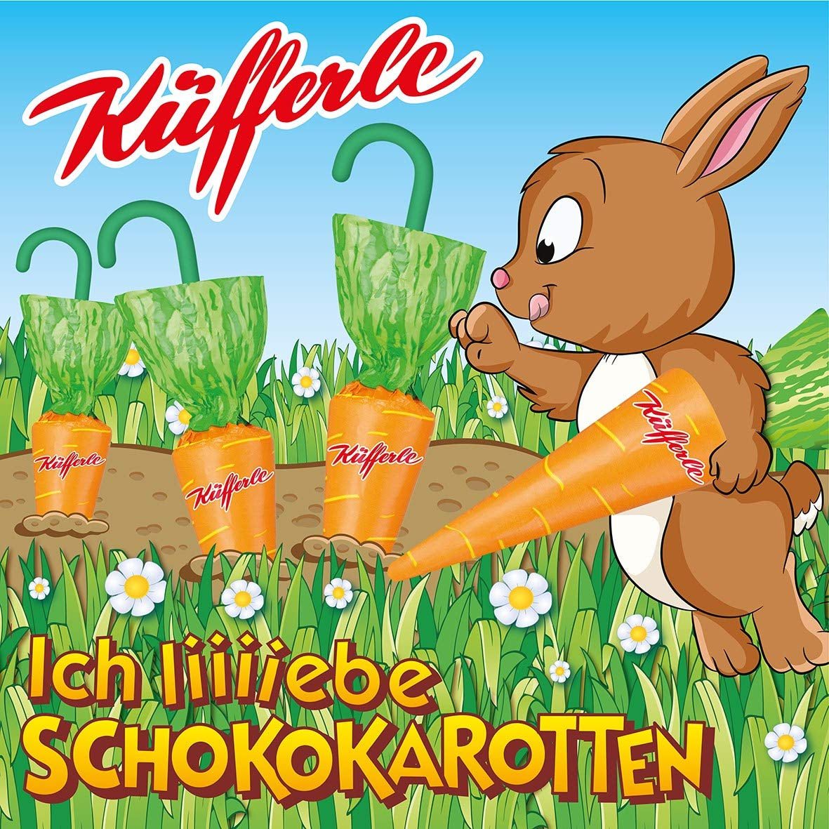 Küfferle, Carote con cioccolato originale 810 g 60 pz., Cioccolato al latte, 1 pezzo