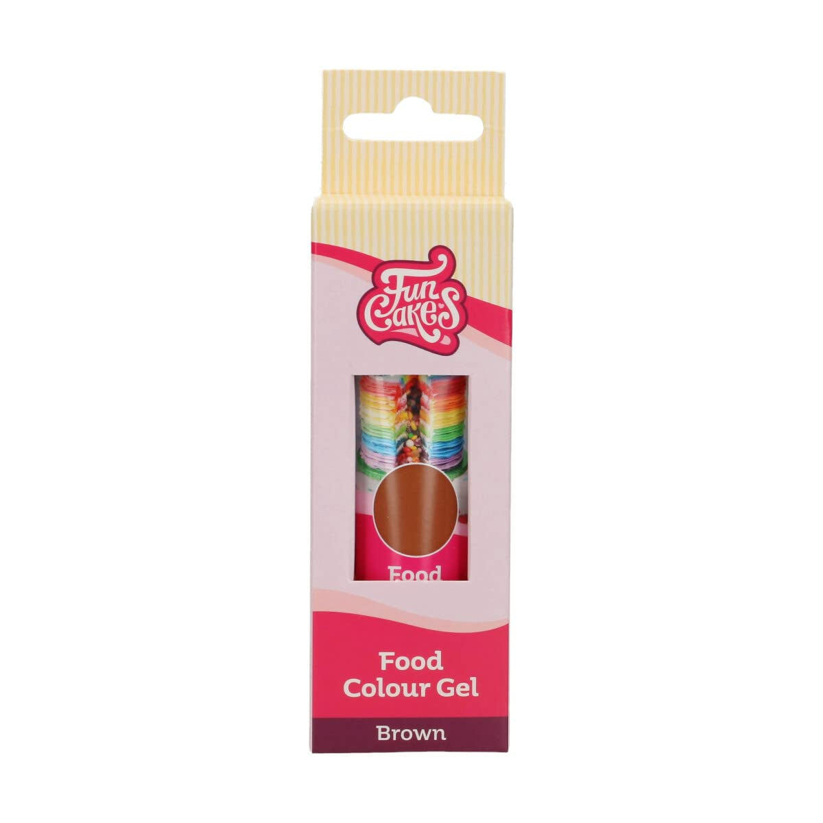 Colorante alimentare Funcakes, gel marrone: colorante alimentare altamente concentrato per pasta, panna, fondente e marzapane. Dosaggio facile. Una sola goccia per creare colori vivaci. Halal. 30 g.