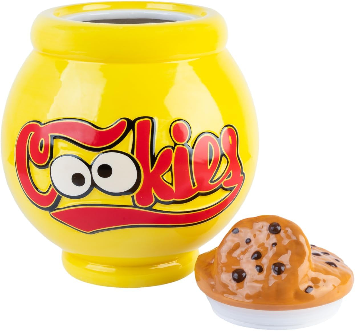Grupo Erik Barattolo per biscotti in ceramica Sesame Street Cookie Monster - Barattolo per biscotti con coperchio Grande 21,0 x 27,0 x 22,0 cm Barattolo con coperchio Merchandise ufficiale Sesame Street Scatole per alimenti Naty Shop