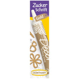 Günthart Backdecor 25 g Zucchero con lettere ORO Per tutti i dolci dal colore dorato In zucchero per bellissime lettere e disegni, 1 confezione (25 g)