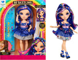 Rainbow High Be Dazzling - Genevieve Bleue - Bambola alla moda blu da 28 cm con strumento per abbellimenti, pietre preziose scintillanti e accessori per lo styling