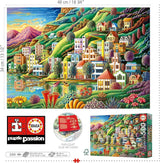 Educa - Puzzle 500 pezzi per adulti | Villaggio colorato in riva al lago, puzzle da 500 pezzi per adulti e bambini a partire da 11 anni, puzzle paesaggistico, illustrazione (19552) Puzzle Naty Shop