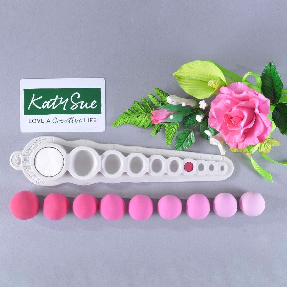 Katy Sue, Stampaggio di emisferi di silicio Diff. Dimensioni, Dosaggio Pasta di zucchero, 10 cavità Kitchen Naty Shop