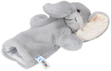394070 Elefante burattino da mano, grigio Giocattoli Bebe Naty Shop