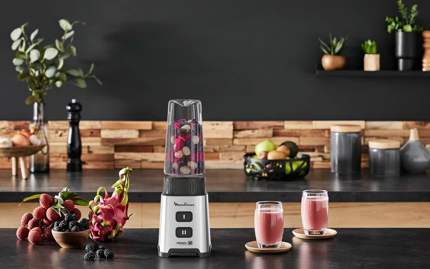 Frullatore Pulseo LM17GD, 400 W, 4 lame, 700 Ml, Contenitore portatile 600 Ml Cucina Naty Shop